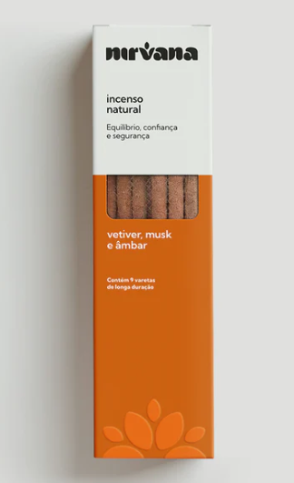 Incenso Vetiver, Musk e Âmbar